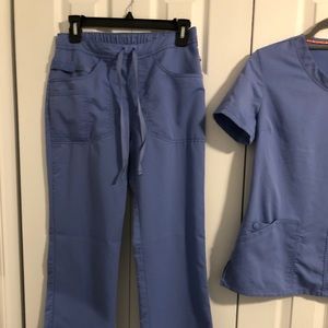 Code happy ceil blue scrub pants